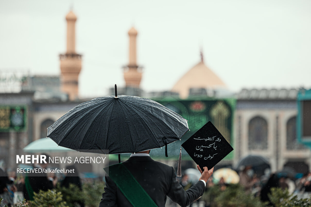 عکس/آسمان بارانی کربلا
