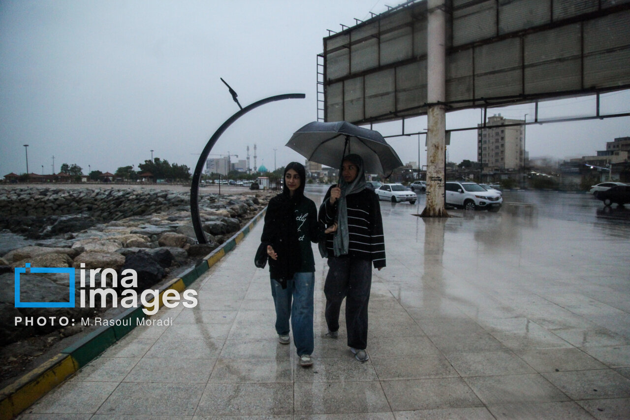 بارش باران پاییزی در بندرعباس