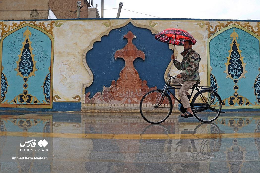 بارش باران پاییزی در شیراز