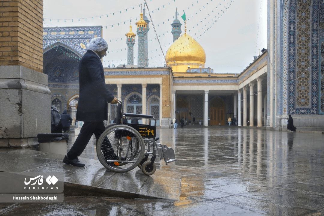 طراوت باران پاییزی در قم