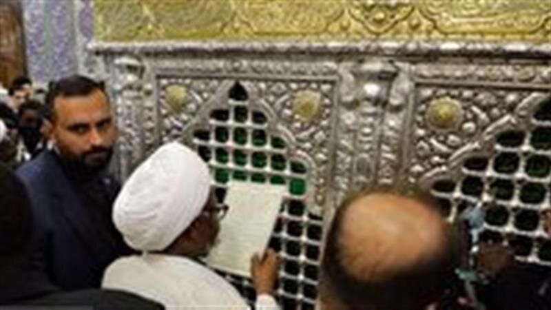 تشرف شیخ زکزاکی به زیارت حرم بانوی کرامت