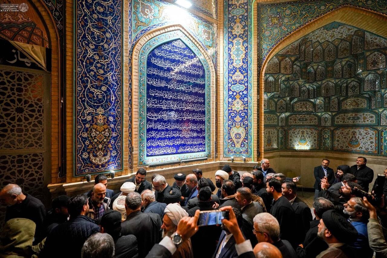 عکس/ افتتاح صحن حضرت زهرا(س) در نجف اشرف باحضور رئیس دفتر مقام معظم رهبری