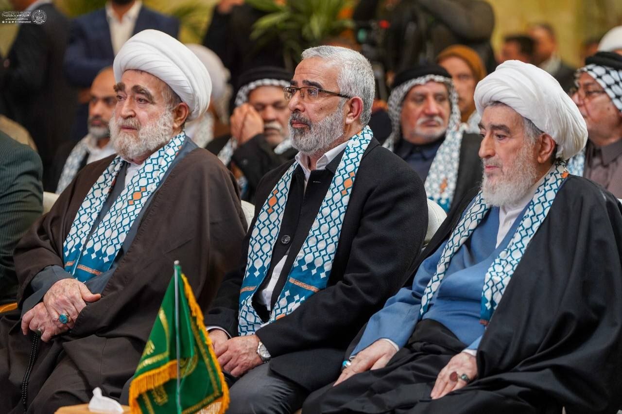 عکس/ افتتاح صحن حضرت زهرا(س) در نجف اشرف باحضور رئیس دفتر مقام معظم رهبری