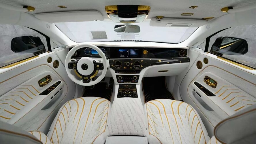 رولزرویس اسپکتر منصوری، ترکیب طلا و فیبر کربن با صدای اگزوز مصنوعی!