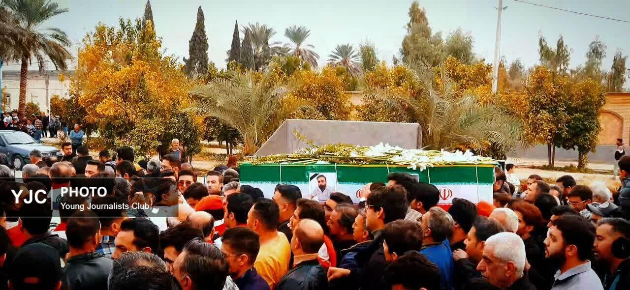 تشییع و تدفین امدادگر فداکار جهرمی محمد قربان + تصاویر