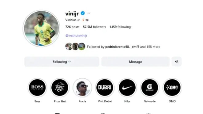 ​واکنش جنجالی وینیسیوس: حذف تصویر رئال مادرید از اینستاگرام