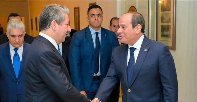 همکاری امنیتی بین مصر و عراق محور دیدار السیسی و بارزانی در قاهره