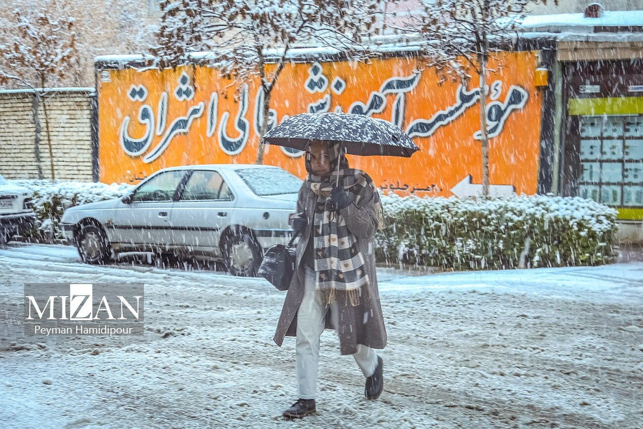 بارش برف در آخرین روز پاییز در بجنورد
