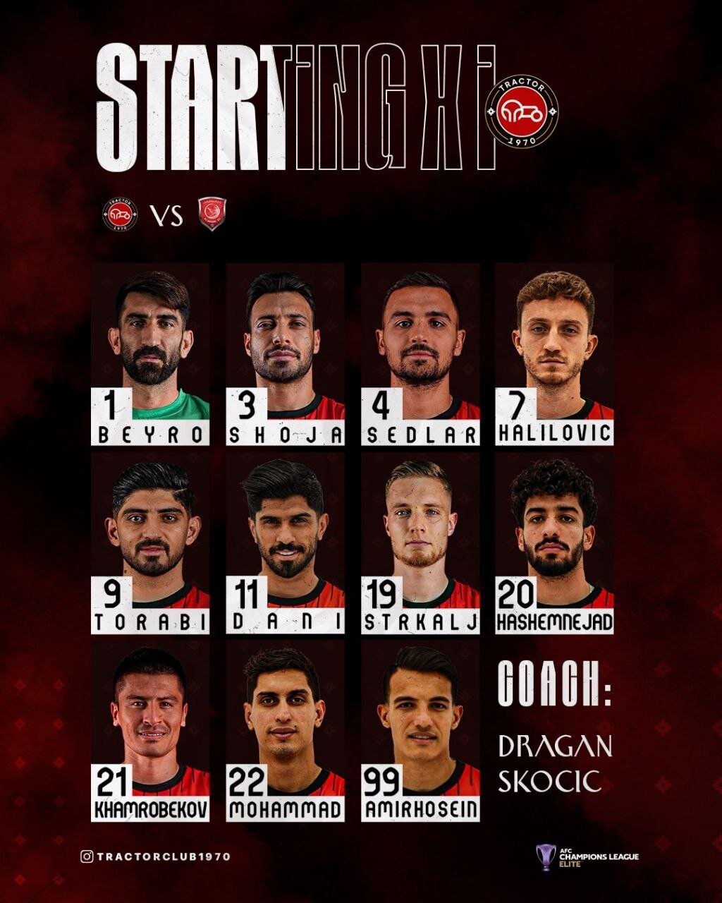 پخش زنده بازی تراکتور و الدحیل