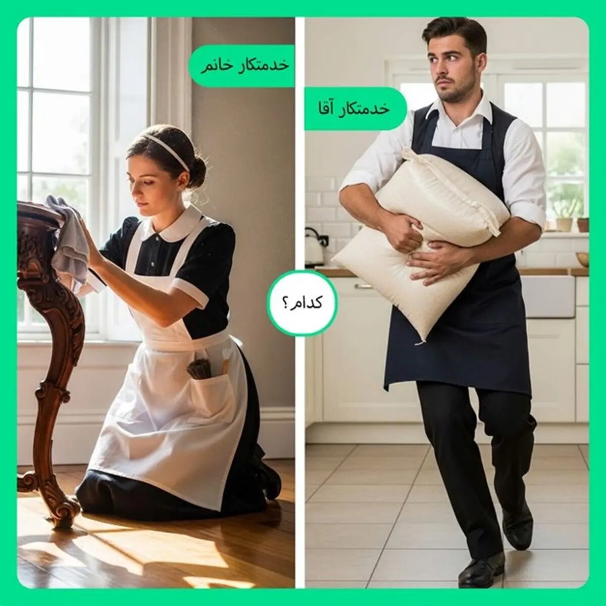 برای خدمتکار منزل، خانم بهتر است یا آقا؟