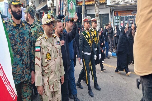 تشییع پیکر مطهر شهید امنیت «امیرحسام جوینده» در صومعه‌سرا