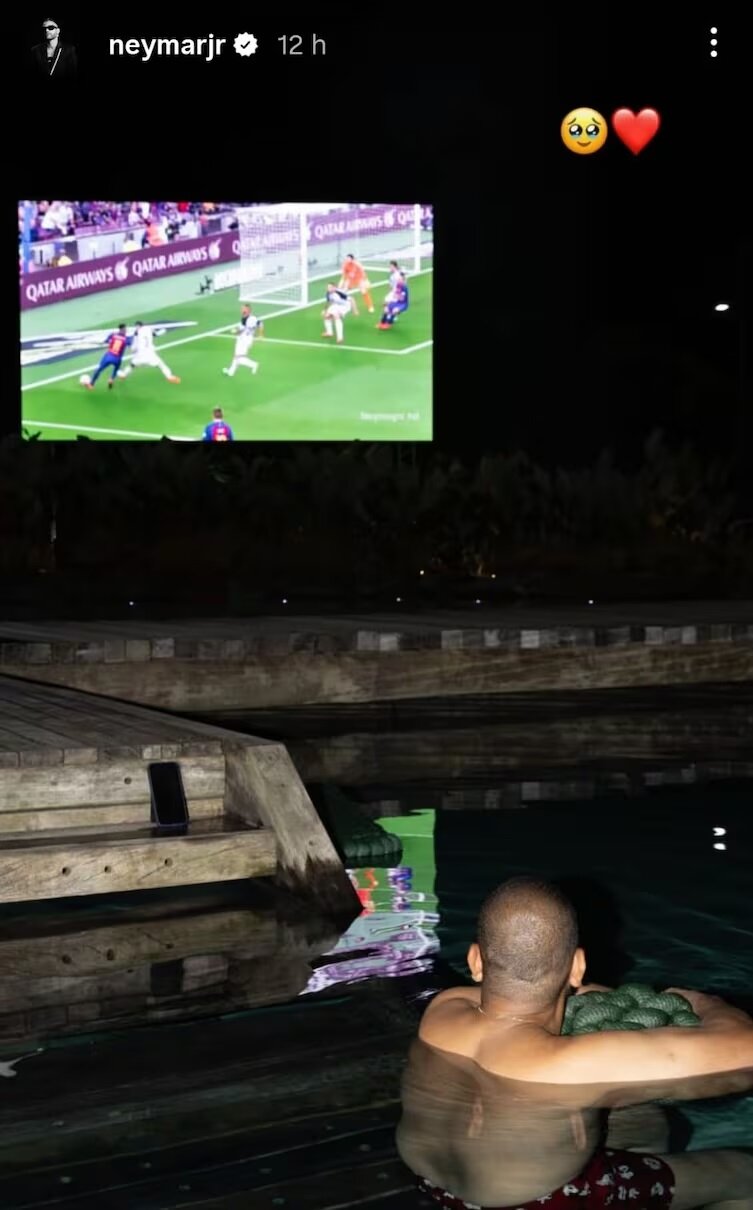 استوری وایرال نیمار به یاد بارسلونا