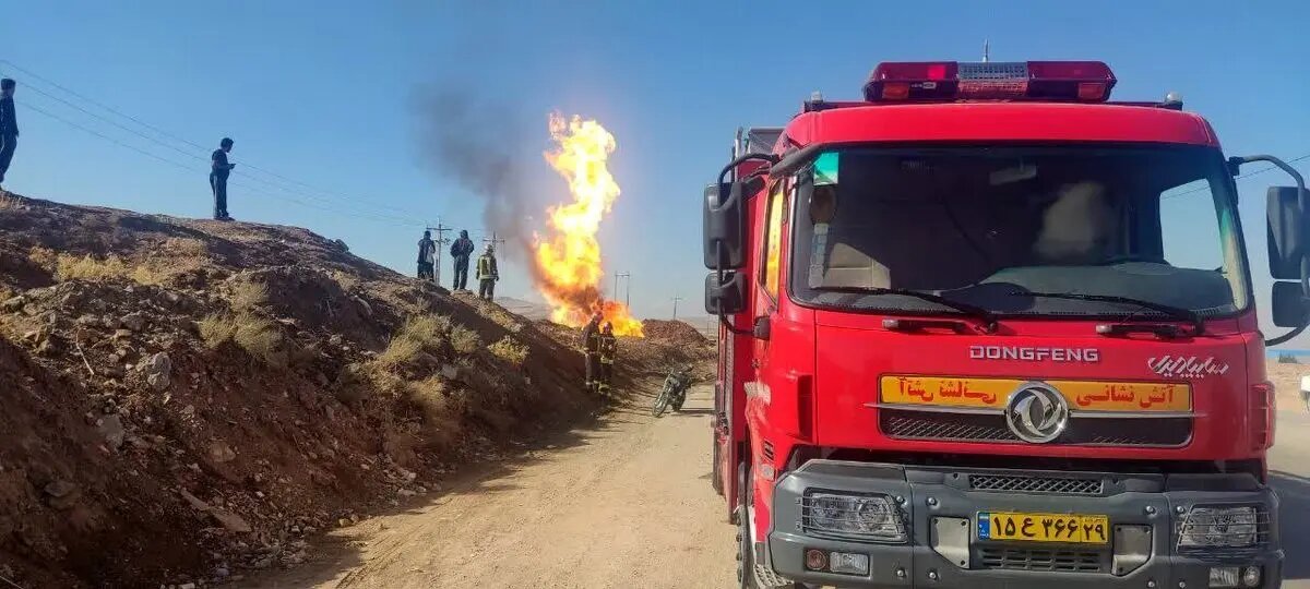 حادثه آتشسوزی گاز در مسیر کرمانشاه به سراب نیلوفر هیچگونه تلفات جانی نداشته است