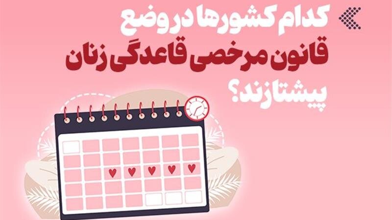 اینفوگرافیک/ کدام کشورها در وضع قانون مرخصی قاعدگی زنان پیشتازند؟