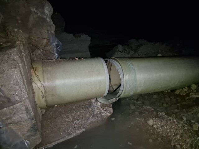 شکستگی دوباره خط انتقال آب سد سلمان فارسی به مناطق جنوب فارس/‌آماده‌باش دستگاه‌های مرتبط