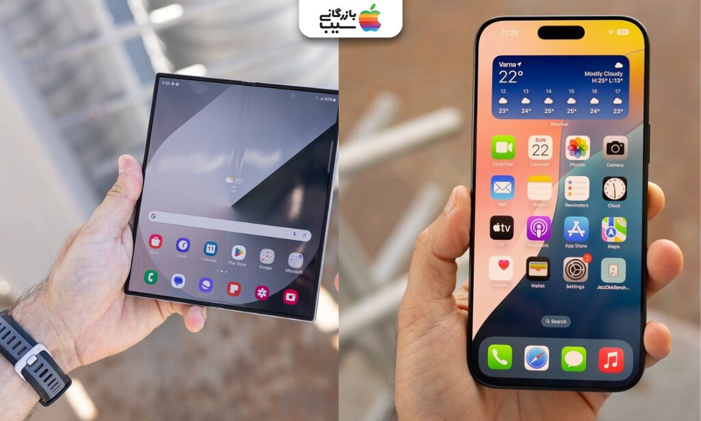مقایسه آیفون 17 پرو مکس و گلکسی Z Fold 6؛ پرچمدار کلاسیک یا تاشو؟