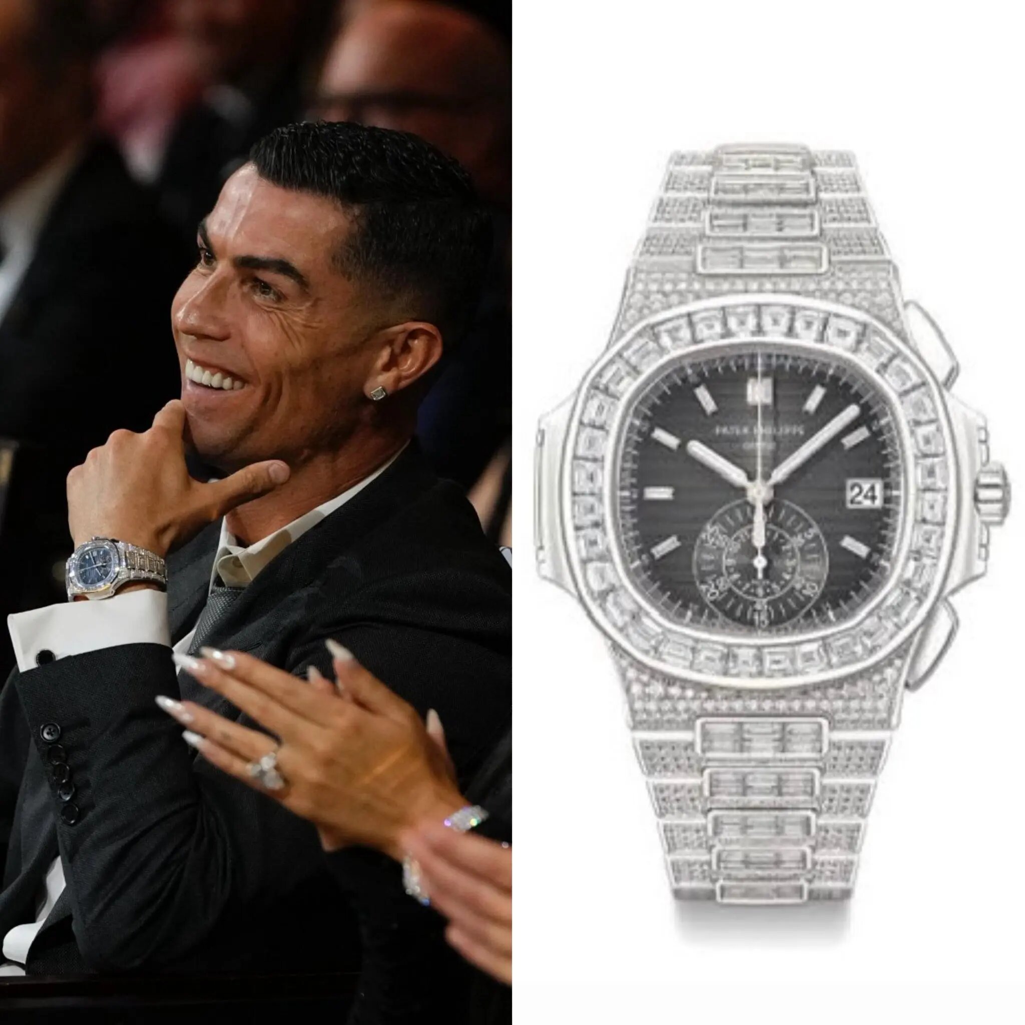 ساعت ۷۷۰ هزار دلاری رونالدو: ستارهای که همه نگاهها را دزدید (عکس)