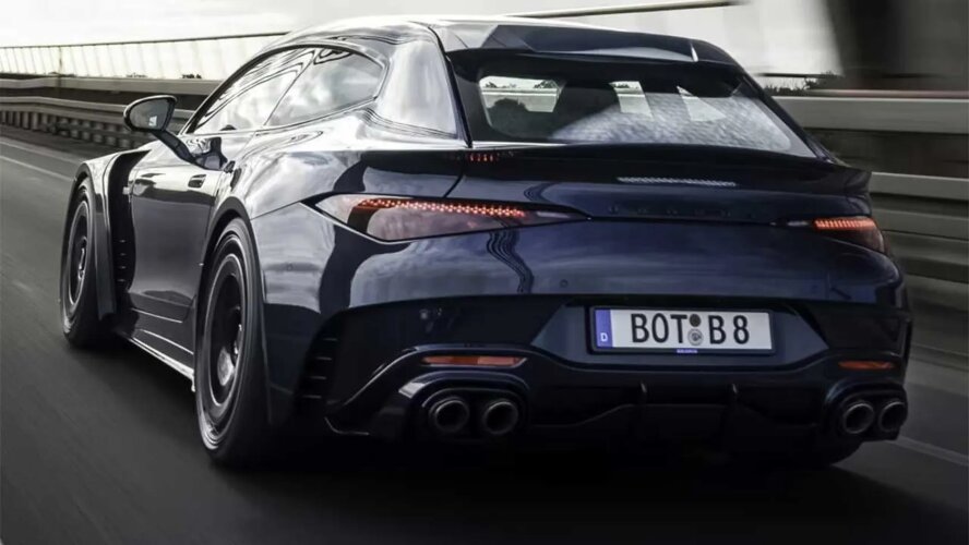 شاهکار ۱۰۰۰ اسببخاری برابوس با چاشنی فیبرکربن آبی