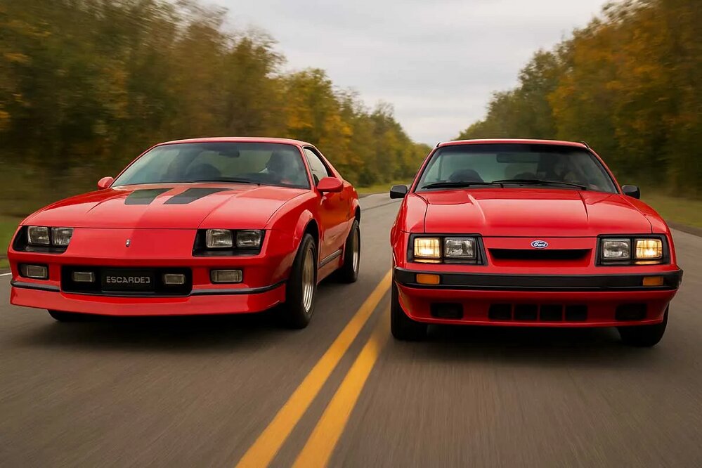 یادی از خودروهای عضلانی دهه ۸۰ میلادی، وقتی کامارو موستانگ را تحقیر می‌کرد