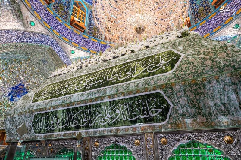 عکس/ضریح امیرالمومنین گل‌آرایی شد!