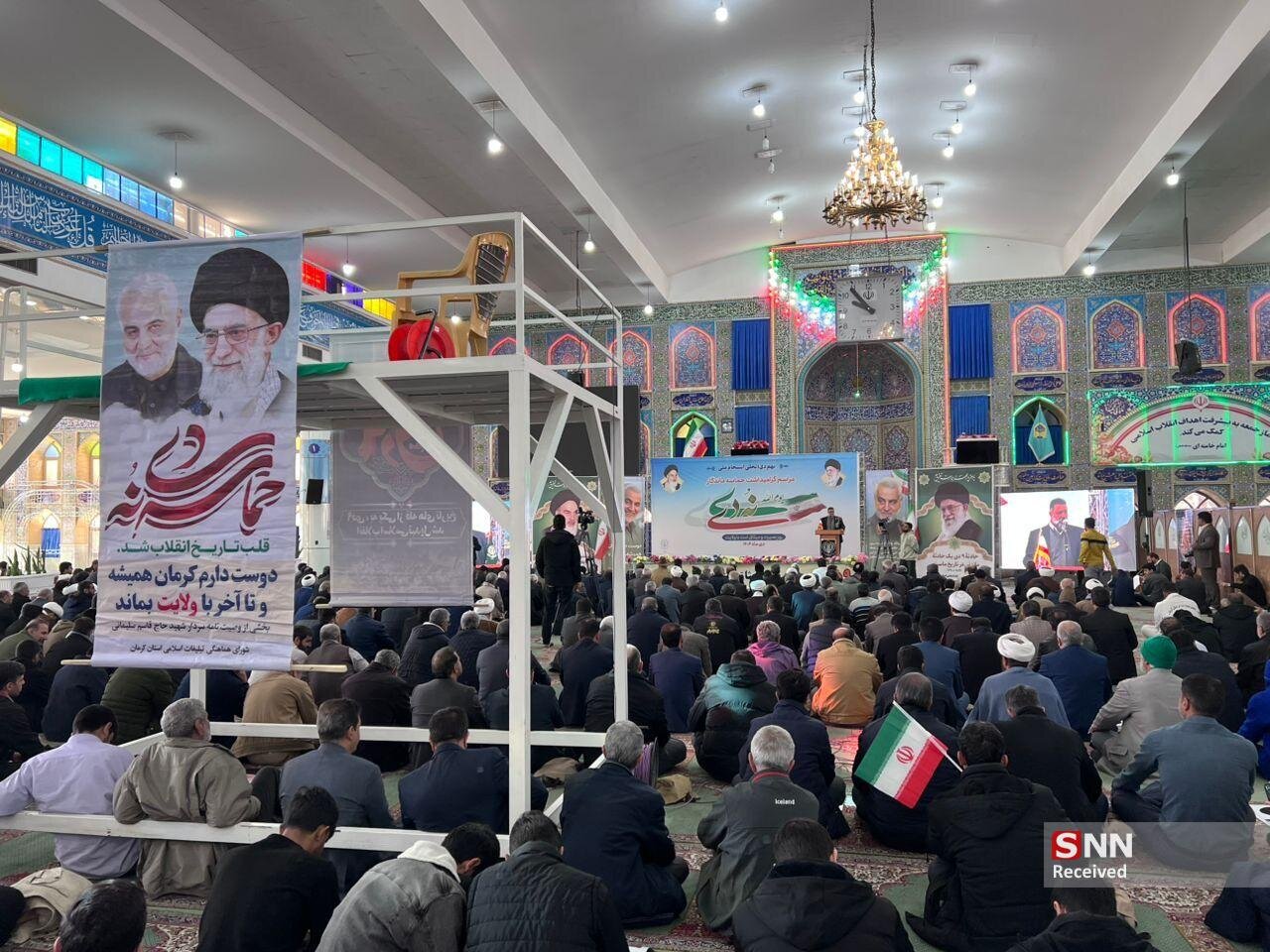 حضور انقلابی مردم دیار حاج قاسم در مراسم گرامیداشت حماسه ۹ دی+فیلم و عکس