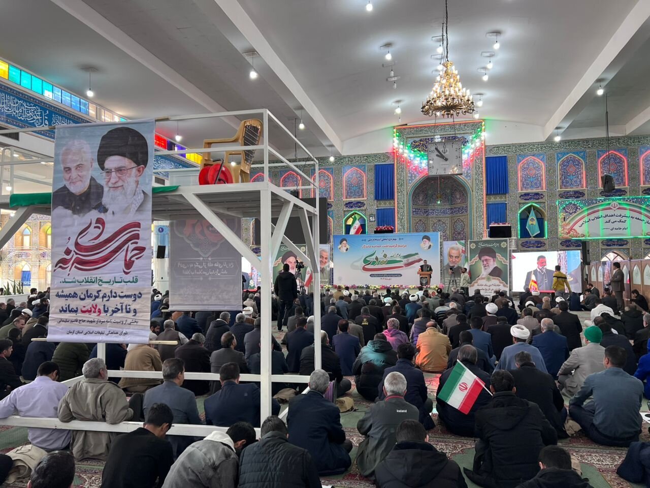 حضور انقلابی مردم دیار حاج قاسم در مراسم گرامیداشت حماسه ۹ دی+فیلم و عکس