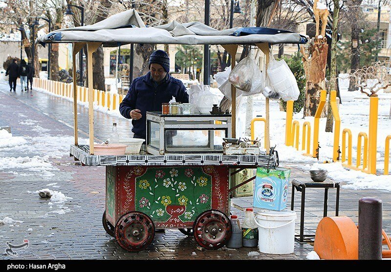 بارش برف در زنجان