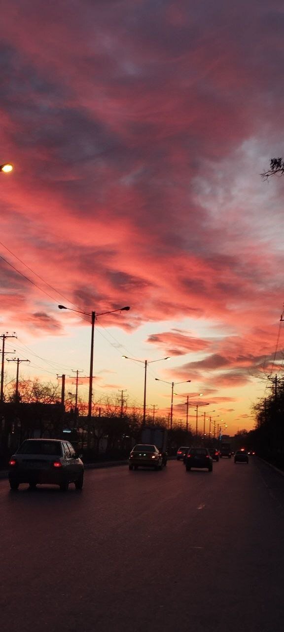 تصاویری از آسمان صبح امروز مشهد