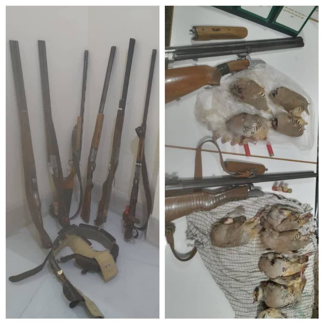 دستگیری ۶ متخلف شکار پرندگان در شهرستان اردل