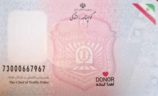 جزئیات درج نشان اهدای عضو بر گواهینامههای رانندگی