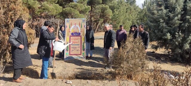 اجرای طرح درختکاری به نیت «سرباز وطن» در بام ملایر