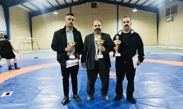 قهرمانی تیم کشتی شهرداری رودان در مسابقات پنججانبه هرمزگان