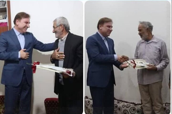 استاندار بوشهر با پدران ۲ شهید دیدار کرد