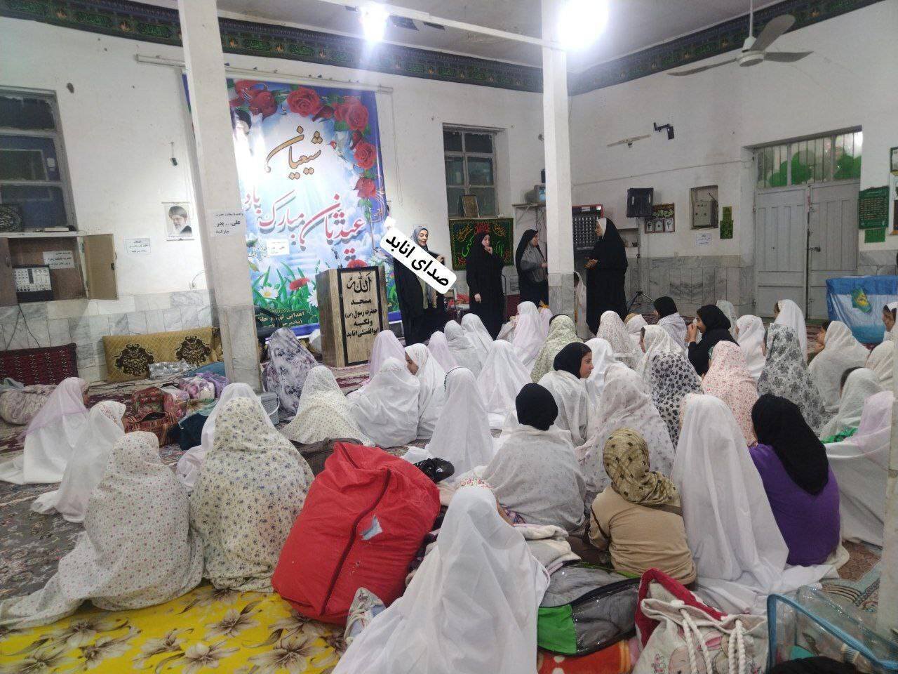 آئین اعتکاف دانش آموزی شهر انابد در سالروز ولادت امام علی (ع) + فیلم و عکس