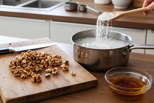طرز تهیه باسلوق سالم و رژیمی با شیره انگور