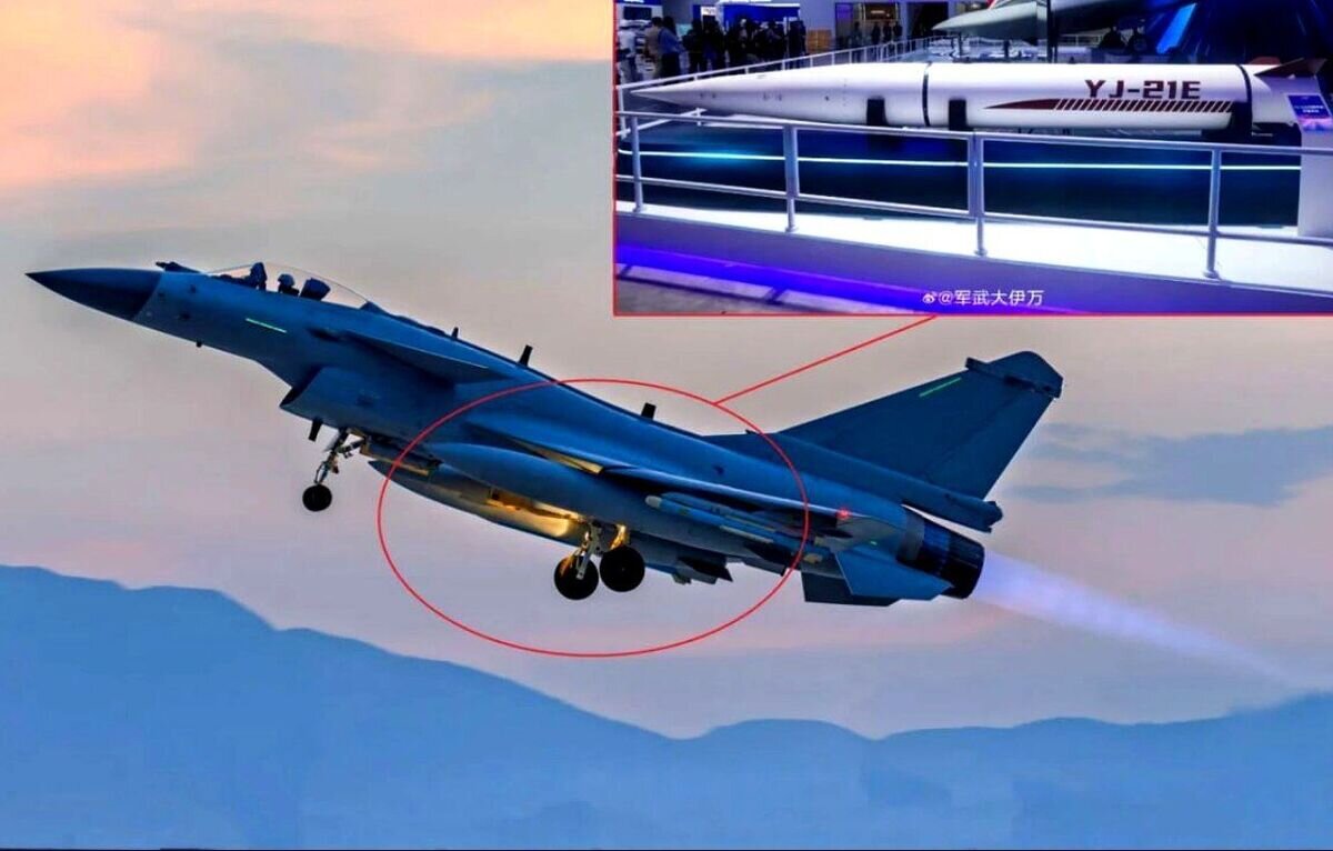 جدیدترین موشک کشتی زن چین به تسلیحات  اژدهای چینی اضافه شد/ J-10C برای نخستین بار با موشک YJ-21E مشاهده شد