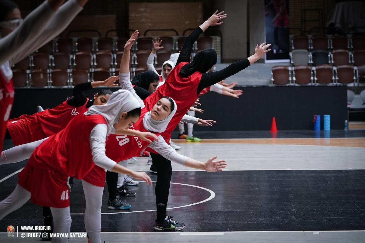 تمرین تیم ملی بسکتبال زیر ۱۸ سال دختران