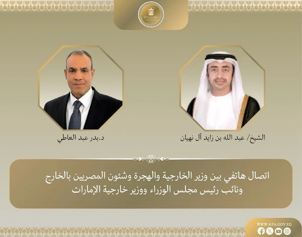 گفتوگوی تلفنی عبدالعاطی با همتای اماراتی