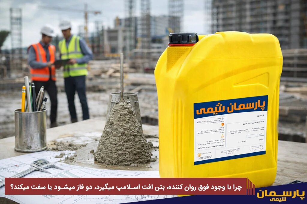 چرا با وجود فوق روان کننده، بتن افت اسلامپ میگیرد، دو فاز میشود یا سفت میکند؟
