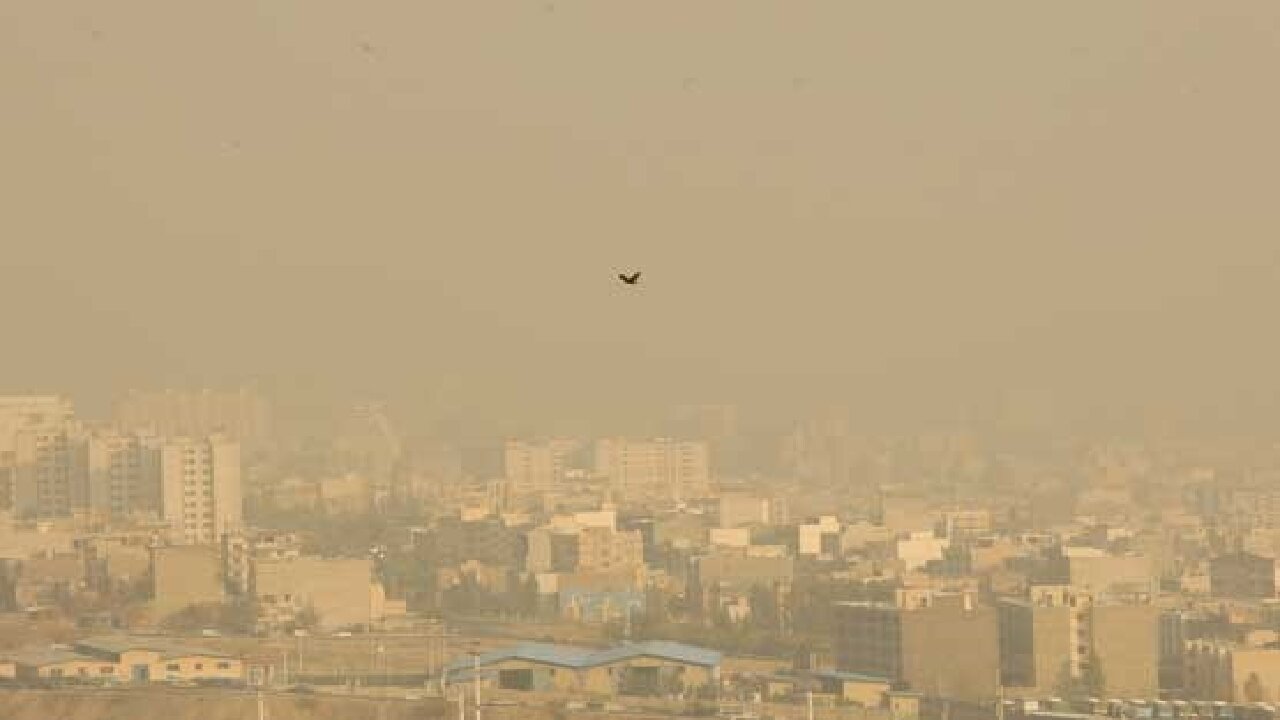 هوای ۱۴ شهر خوزستان در وضعیت بنفش، قرمز و نارنجی آلودگی
