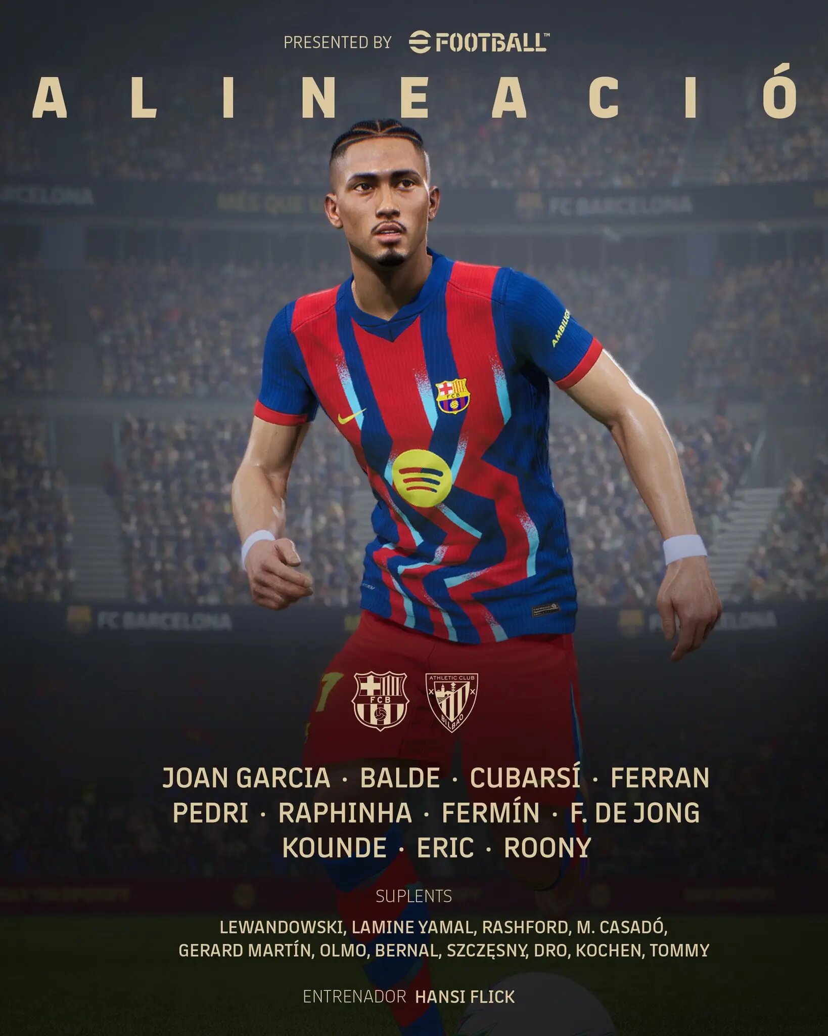 ترکیب بارسلونا مقابل بیلبائو