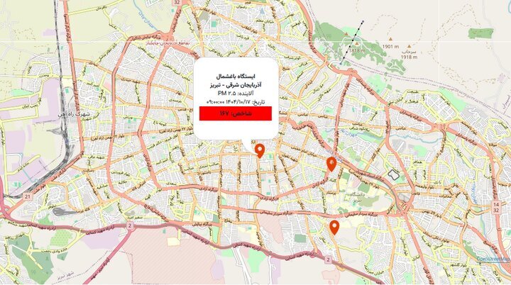 هوای تبریز برای همه گروه‌ها ناسالم و در وضعیت قرمز است