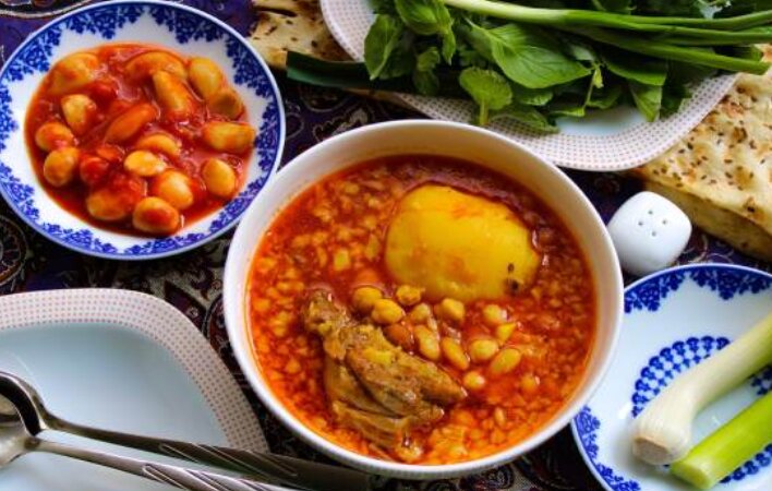 طرز تهیه آبگوشت لعابدار