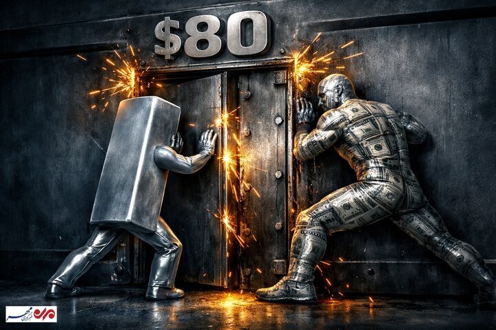 عقب نشینی دوباره قیمت نقره جهانی به پله ۷۶ دلاری