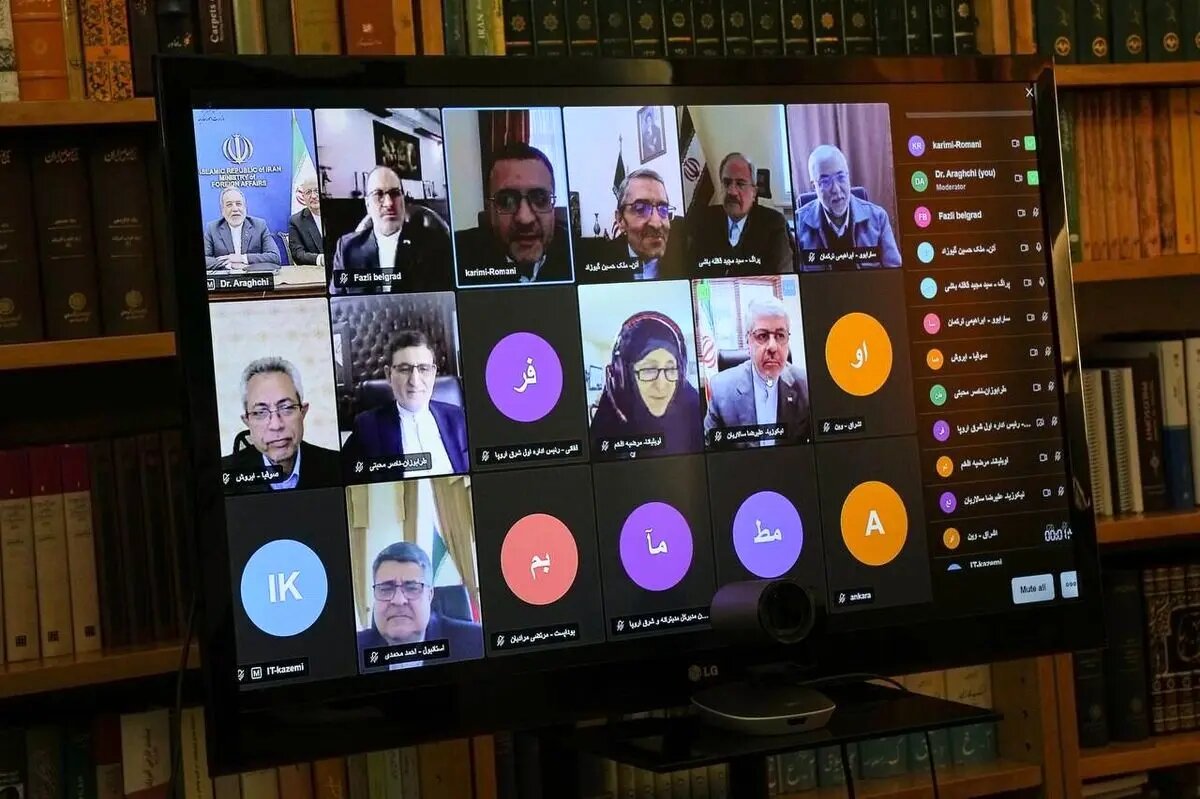 نشست وبیناری عراقچی با سفرا و روسای نمایندگی‌های تهران در اروپای شرقی