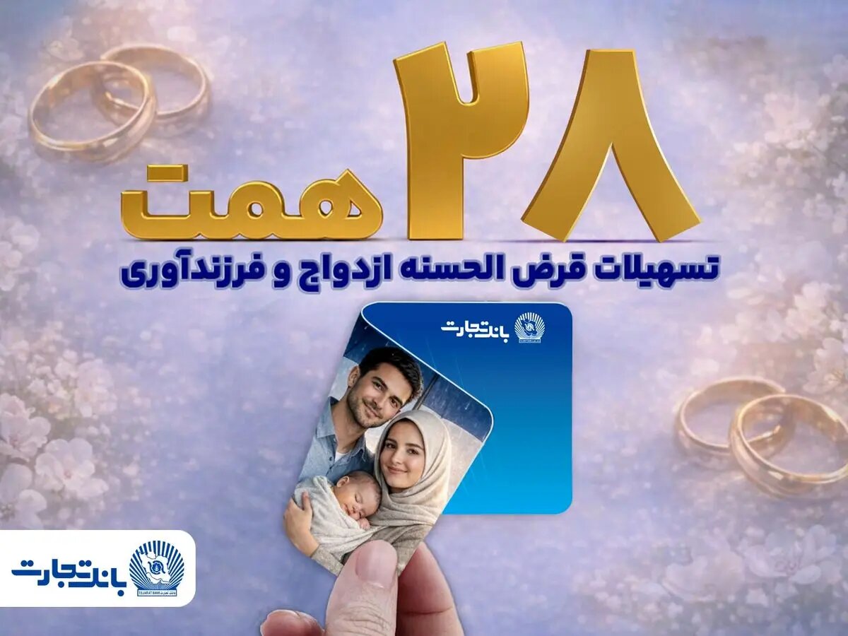 بانک تجارت با اعطای بیش از 28 همت تسهیلات، از جوانان و خانوادههای ایرانی حمایت کرد