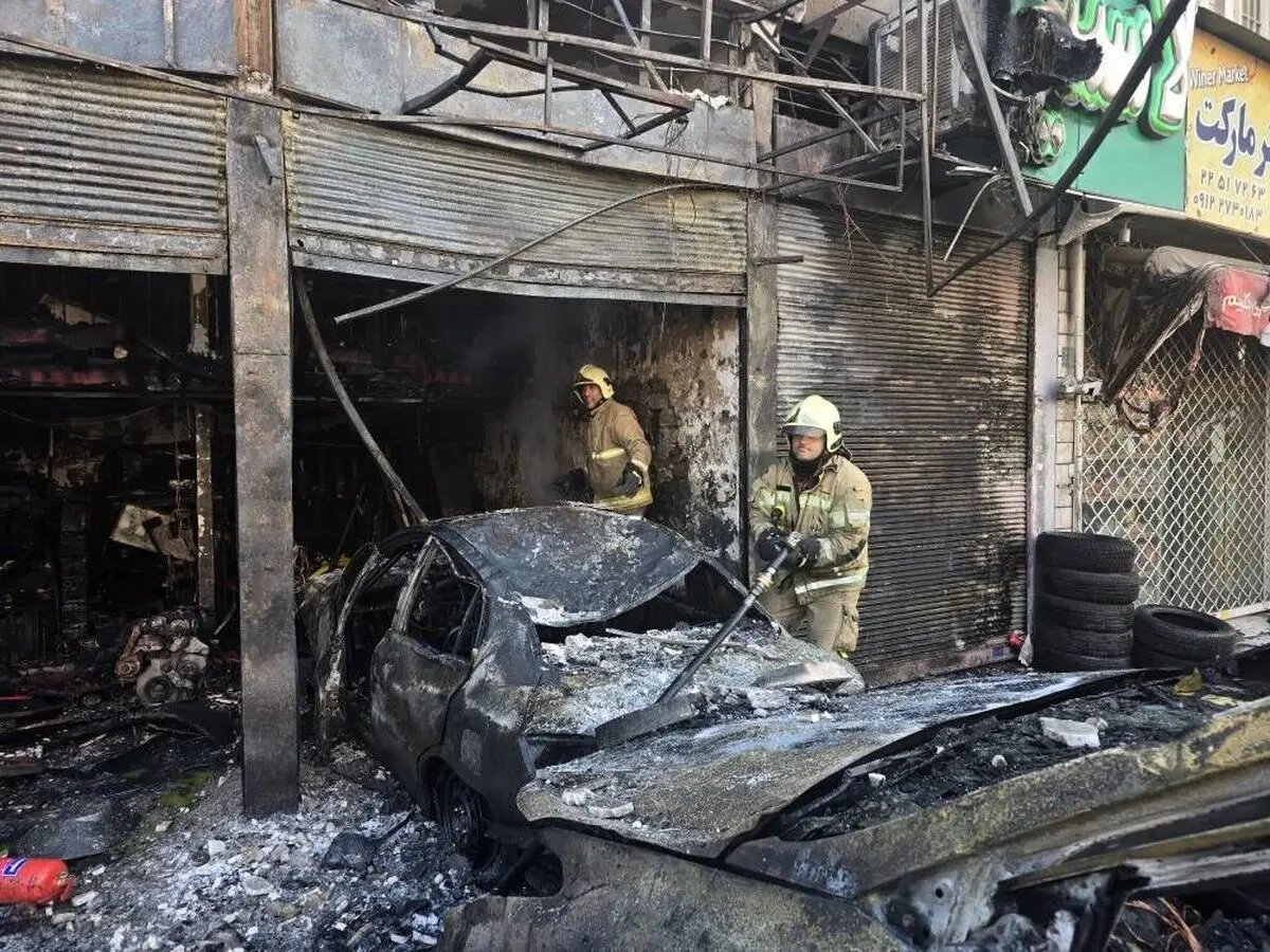 مرگ یک کارگر ۳۵ساله در آتشسوزی کارگاه مکانیکی