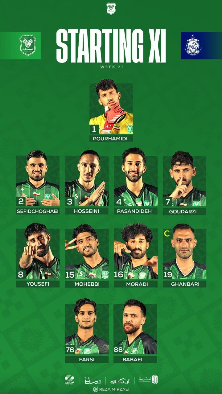 ساعت بازی و ترکیب دو تیم ملوان بندرانزلی و خیبر خرم‌آباد