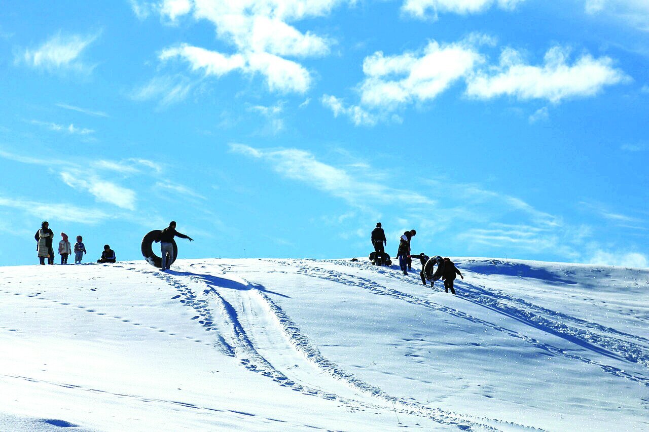 تصاویری از برف بازی در ارتفاعات ایران