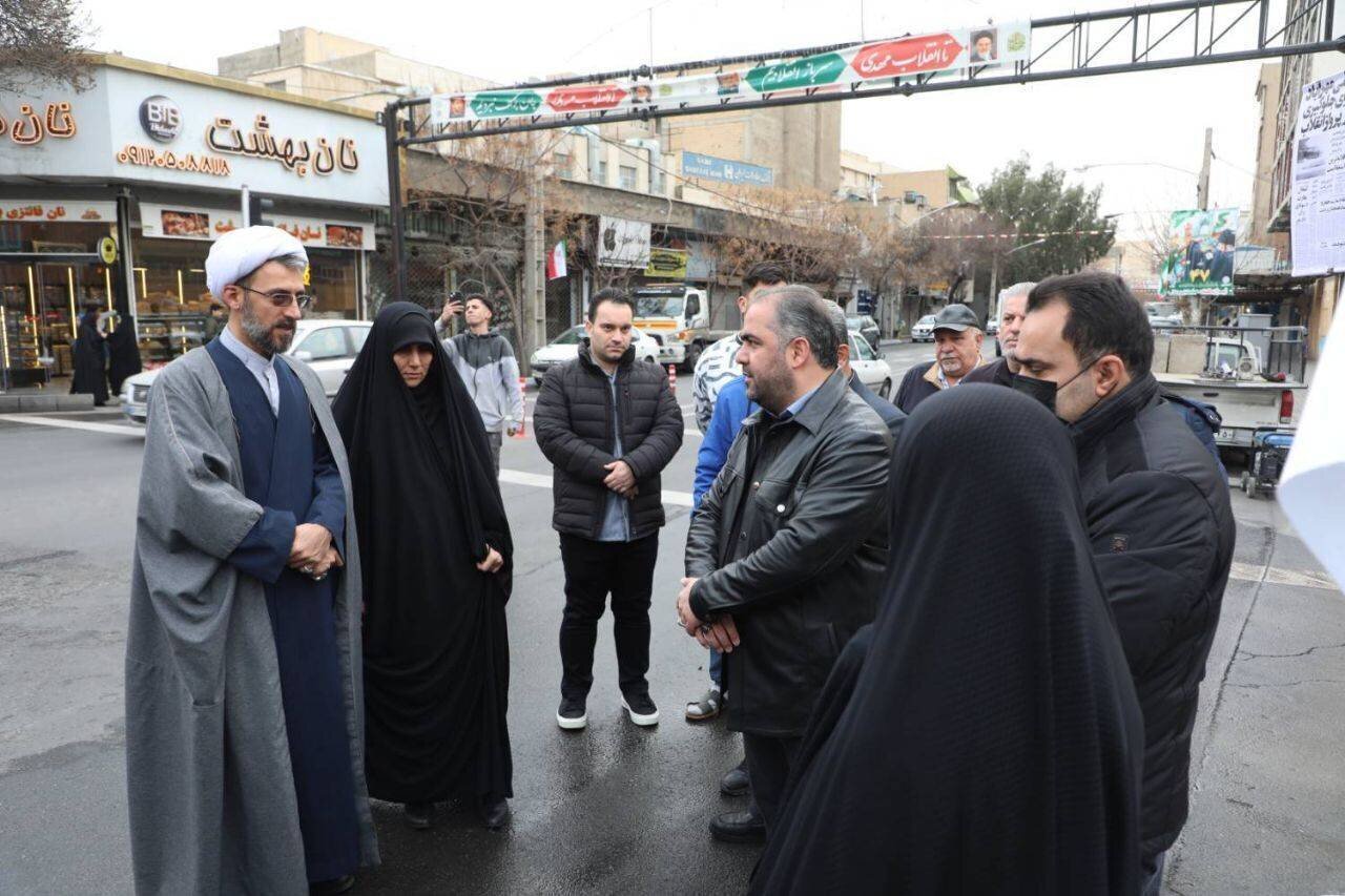 رونمایی از تندیس شهید جنگ ۱۲ روزه در جنوب تهران